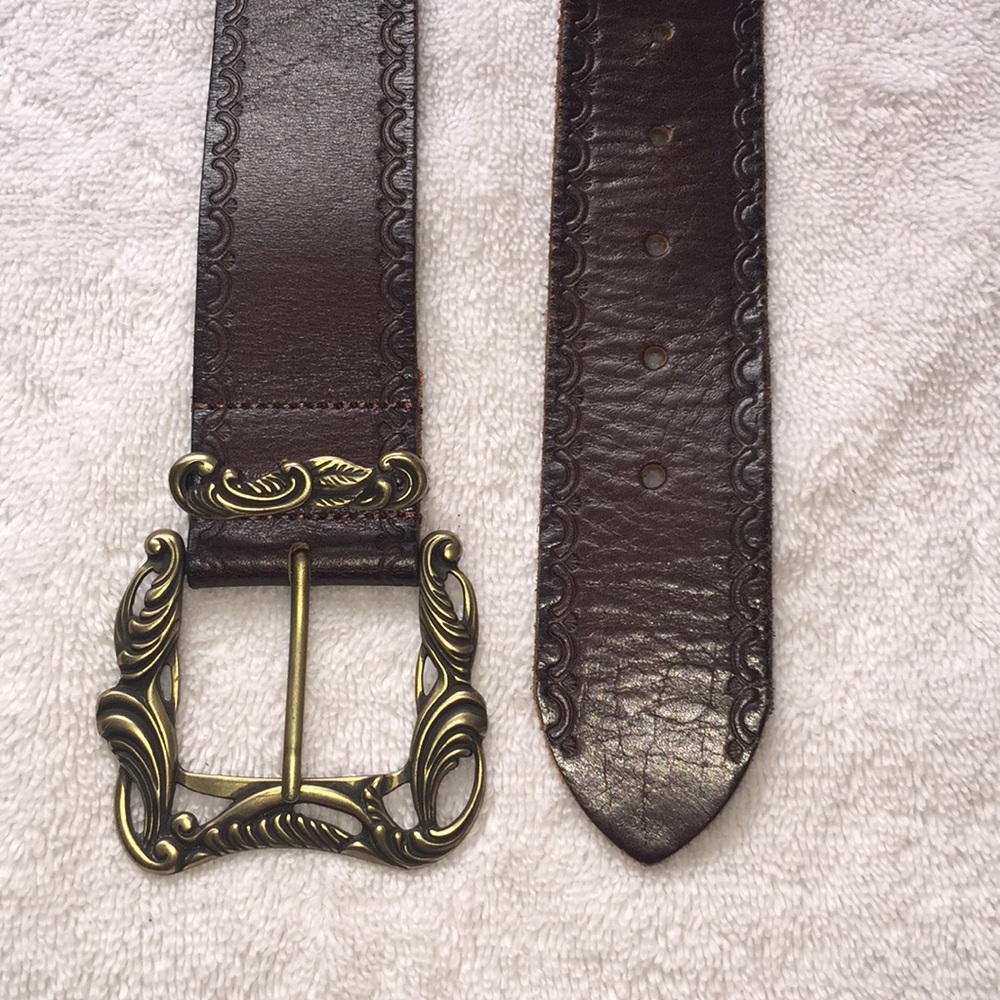 Vintage linea pelle hand made leather Belt